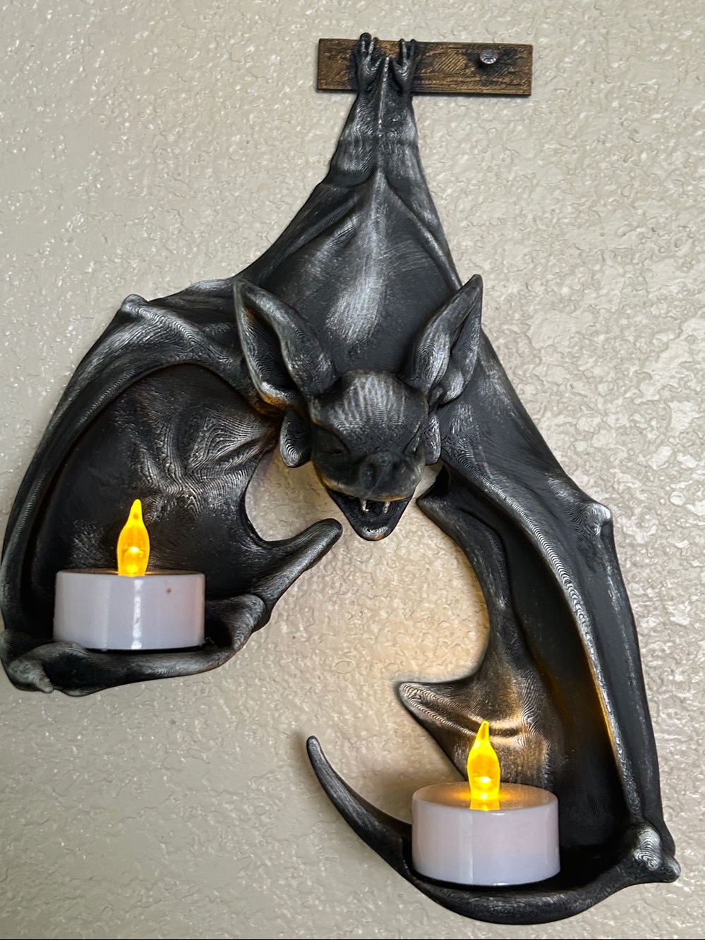 Vampire Bat Wall Tea Light Sconce